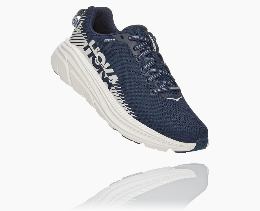 Hoka Rincon 2 - Women's Running Shoes - Navy/White - UK 468QHPBAR